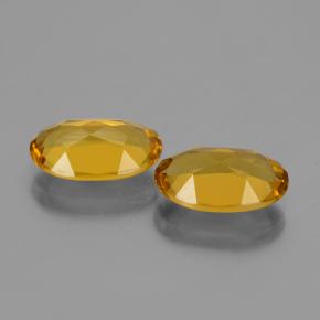 Golden Beryl Gemstones in 11.1 x 7.2 mm Size for Sale, Golden Beryl Stones in Golden Orange Color