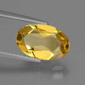 2.07 ct Gold Golden Beryl Stone, Natural Golden Beryl in Oval Facet Shape for Sale