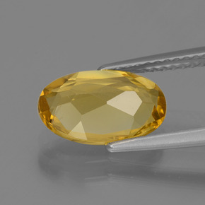 Golden Beryl Gemstone in 11.2 x 7.2 mm Size for Sale, Golden Beryl Stone in Yellow Golden Color