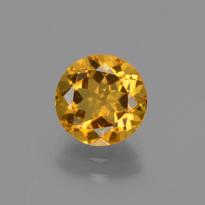 1.66 ct Gold Golden Beryl Gemstone, Golden Beryl Gem in Round Facet Shape for Sale.