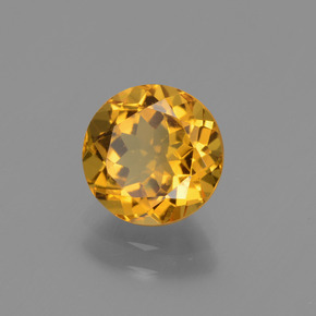 1.66 ct Gold Golden Beryl Stone, Natural Golden Beryl in Round Facet Shape for Sale