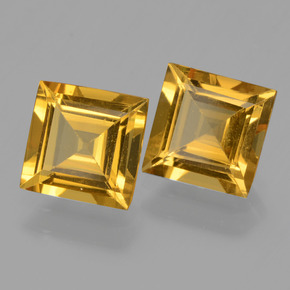2.92 ctw Yellow Golden Beryl Stones, Natural Golden Beryl in Square Facet Shape for Sale