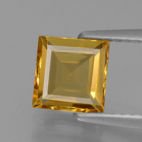1.18 ct Gold Golden Beryl Gemstone, Golden Beryl Gem in Square Facet Shape for Sale.