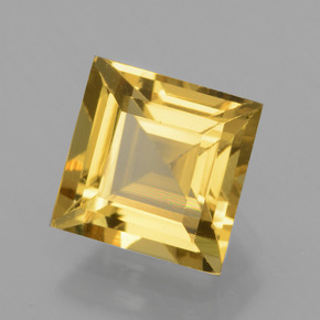 1.45 ct Gold Golden Beryl Stone, Natural Golden Beryl in Square Facet Shape for Sale