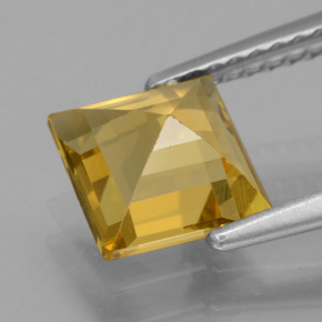 Golden Beryl Gemstone in 6.8 x 6.7 mm Size for Sale, Golden Beryl Stone in Yellow Golden Color
