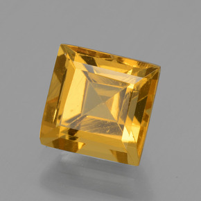 1.64 ct Gold Golden Beryl Stone, Natural Golden Beryl in Square Facet Shape for Sale