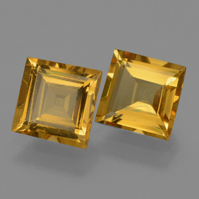 2.78 ctw Yellow Golden Beryl Stones, Natural Golden Beryl in Square Facet Shape for Sale