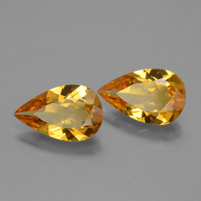 2.66 ct Gold Golden Beryl Stone, Natural Golden Beryl in Pear Facet Shape for Sale