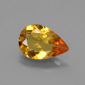 1.46 ct Gold Golden Beryl Gemstone, Golden Beryl Gem in Pear Facet Shape for Sale.
