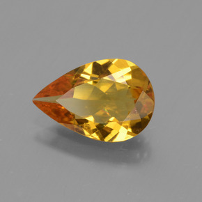 1.46 ct Gold Golden Beryl Stone, Natural Golden Beryl in Pear Facet Shape for Sale