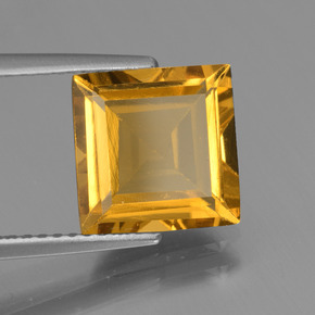 2.97 ct Gold Golden Beryl Stone, Natural Golden Beryl in Square Facet Shape for Sale