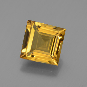 2.11 ct Gold Golden Beryl Gemstone, Golden Beryl Gem in Square Facet Shape for Sale.
