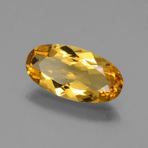 1.60 ct Gold Golden Beryl Stone, Natural Golden Beryl in Oval Facet Shape for Sale