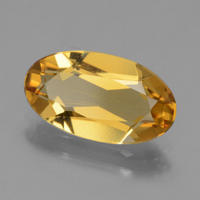 1.99 ct Gold Golden Beryl Gemstone, Golden Beryl Gem in Oval Facet Shape for Sale.