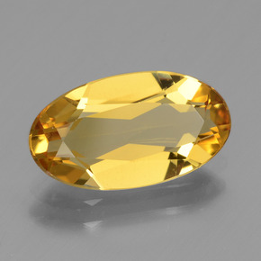 1.99 ct Gold Golden Beryl Stone, Natural Golden Beryl in Oval Facet Shape for Sale
