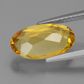 Golden Beryl Gemstone in 12.3 x 7.1 mm Size for Sale, Golden Beryl Stone in Yellow Golden Color