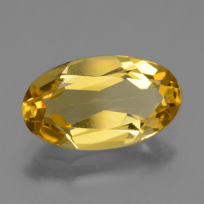 2.25 ct Golden Golden Beryl Gemstone, Golden Beryl Gem in Oval Facet Shape for Sale.