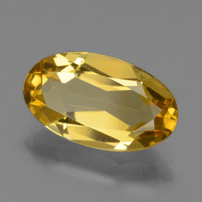 2.25 ct Golden Golden Beryl Stone, Natural Golden Beryl in Oval Facet Shape for Sale