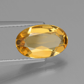 1.88 ct Yellow Golden Beryl Stone, Natural Golden Beryl in Oval Facet Shape for Sale