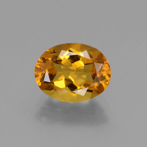 1.74 ct Gold Golden Beryl Gemstone, Golden Beryl Gem in Oval Facet Shape for Sale.