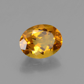 1.74 ct Gold Golden Beryl Stone, Natural Golden Beryl in Oval Facet Shape for Sale
