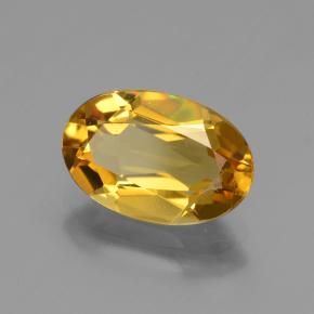 2.29 ct Golden Golden Beryl Gemstone, Golden Beryl Gem in Oval Facet Shape for Sale.