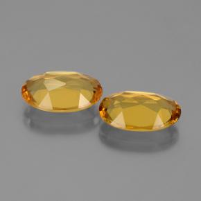 Golden Beryl Gemstones in 10.9 x 7.1 mm Size for Sale, Golden Beryl Stones in Dark Golden Color