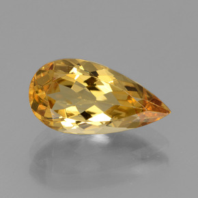 2.49 ct Yellow Golden Beryl Gemstone, Golden Beryl Gem in Pear Facet Shape for Sale.