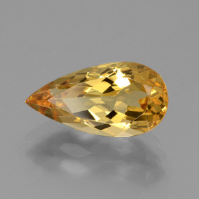 2.49 ct Yellow Golden Beryl Stone, Natural Golden Beryl in Pear Facet Shape for Sale