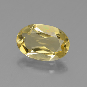 1.97 ct Yellow Golden Beryl Gemstone, Golden Beryl Gem in Oval Facet Shape for Sale.