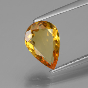 1.39 ct Gold Golden Beryl Stone, Natural Golden Beryl in Pear Facet Shape for Sale