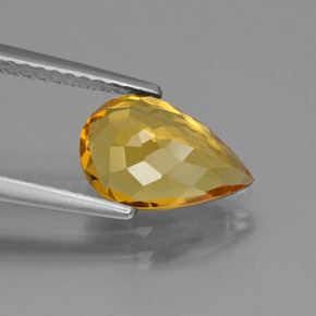 Golden Beryl Gemstone in 10 x 6.8 mm Size for Sale, Golden Beryl Stone in Yellow Golden Color