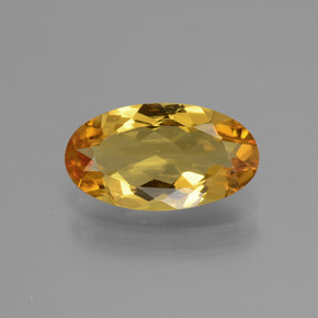 1.42 ct Yellow Golden Beryl Gemstone, Golden Beryl Gem in Oval Facet Shape for Sale.