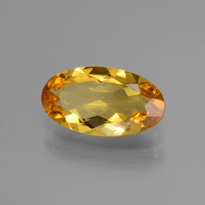 1.42 ct Yellow Golden Beryl Stone, Natural Golden Beryl in Oval Facet Shape for Sale