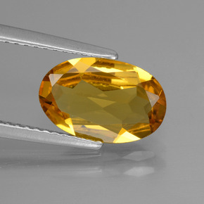 1.73 ct Yellow Golden Beryl Gemstone, Golden Beryl Gem in Oval Facet Shape for Sale.