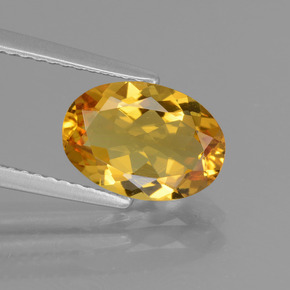 1.81 ct Yellow Golden Beryl Gemstone, Golden Beryl Gem in Oval Facet Shape for Sale.