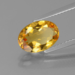 1.81 ct Yellow Golden Beryl Stone, Natural Golden Beryl in Oval Facet Shape for Sale