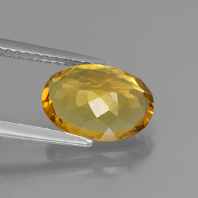 Golden Beryl Gemstone in 10.2 x 7.2 mm Size for Sale, Golden Beryl Stone in Yellow Golden Color