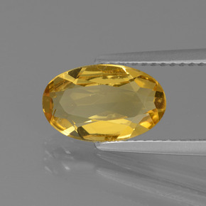 1.68 ct Yellow Golden Beryl Stone, Natural Golden Beryl in Oval Facet Shape for Sale