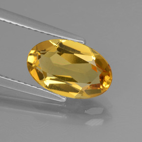 1.98 ct Yellow Golden Beryl Gemstone, Golden Beryl Gem in Oval Facet Shape for Sale.