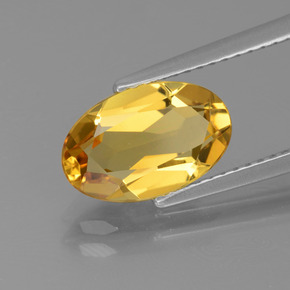 1.98 ct Yellow Golden Beryl Stone, Natural Golden Beryl in Oval Facet Shape for Sale