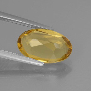 Golden Beryl Gemstone in 11.1 x 7 mm Size for Sale, Golden Beryl Stone in Yellow Golden Color