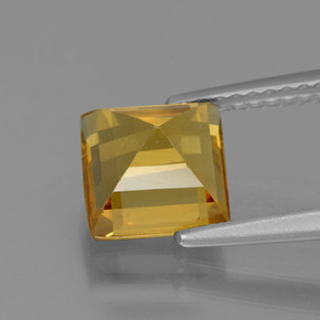 Golden Beryl Gemstone in 7 x 7 mm (calibrated) Size for Sale, Golden Beryl Stone in Yellow Golden Color