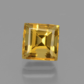1.92 ct Gold Golden Beryl Gemstone, Golden Beryl Gem in Square Facet Shape for Sale.