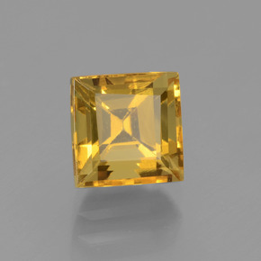 1.92 ct Gold Golden Beryl Stone, Natural Golden Beryl in Square Facet Shape for Sale