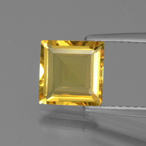 1.50 ct Gold Golden Beryl Gemstone, Golden Beryl Gem in Square Facet Shape for Sale.
