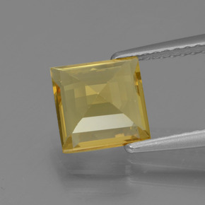 Golden Beryl Gemstone in 7 x 7 mm (calibrated) Size for Sale, Golden Beryl Stone in Yellow Golden Color