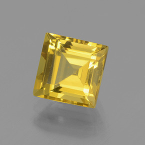 1.98 ct Gold Golden Beryl Stone, Natural Golden Beryl in Square Facet Shape for Sale
