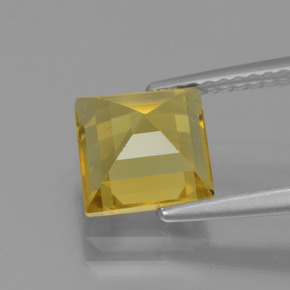 Golden Beryl Gemstone in 7 x 7 mm (calibrated) Size for Sale, Golden Beryl Stone in Yellow Golden Color