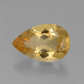 1.87 ct Yellow Golden Beryl Stone, Natural Golden Beryl in Pear Facet Shape for Sale